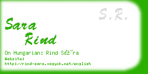 sara rind business card